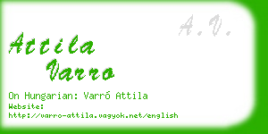 attila varro business card